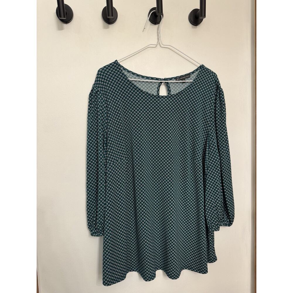 Adrianna Papell Blouse Dark Green Super Soft Size XL